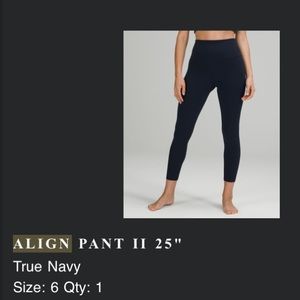 Lululemon Align Pant II Navy